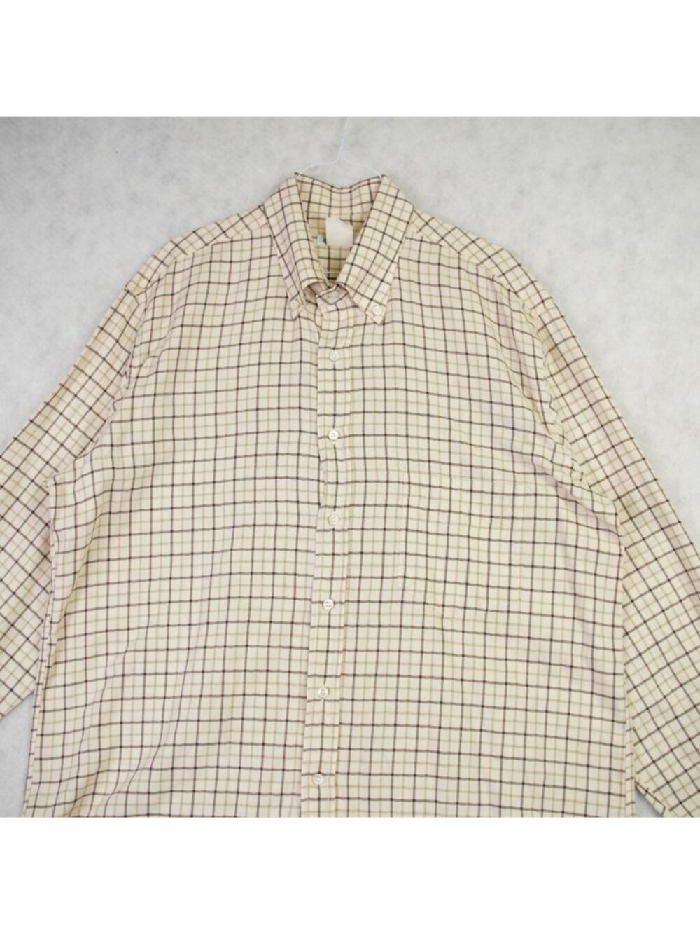 Loro Piana Mens Plaid Cotton Wool Blend Button Down Shirt Size XL Made Italy EUC - Picture 3 of 14